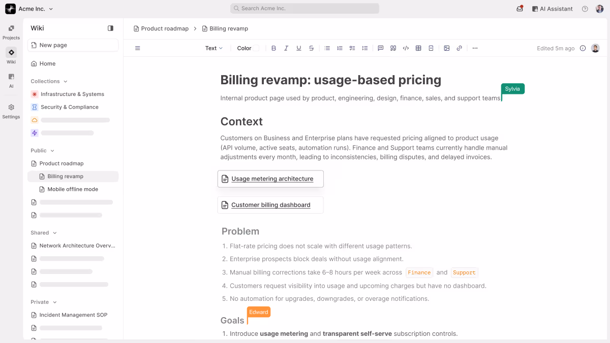 Wiki Features